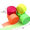 400feet Glow in The Dark Crepe Paper Streamers Party Supplies and Decorations UV Reactive Fluorescent Neon Paper Streamers Party Garland for Birthday, Neon Party Favors, Blacklight Party Supplies