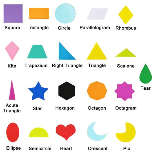 1035 Pcs 15 Colors 3 Sizes 22 Shape Bulk Foam Stickers Self-Adhesive Foam Geometry Shapes Stickers Assortment Craft Supplies for Kids Classroom Art Crafts Projects Collages Mosaics Math Activities