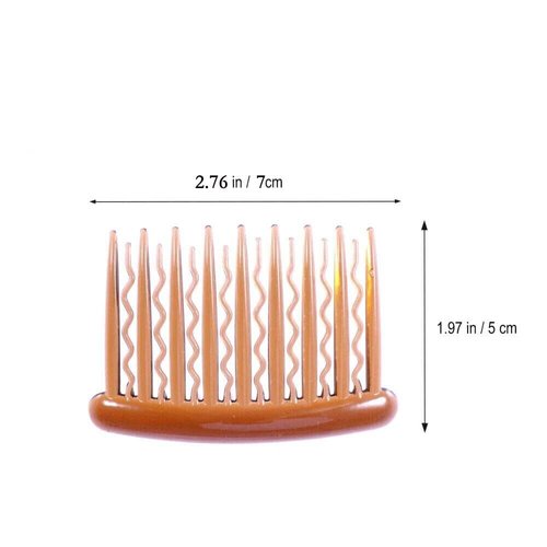 12pcs Plastic Hair Clip Combs Small Vintage 17 Teeth for Girls Women Maid