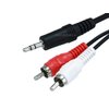 Monoprice Audio/Stereo Cable - Single 3.5mm TRS Plug to Dual RCA Plug, Mp3 Player/Phone Headphone Output to Home Audio System, 6 Feet, Black