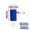 VCASE LipBalm Holder with Keychain, Lipstick Holder Keychain, Lip Gloss Holder Keychain, Never Lose Your Lip Balm, Lip Gloss or Lipstick with Cute Elastic Lip Balm Keychain Holder (Blue)