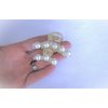 Small/medium clear hair claw clip for fine, thin hair with pearls and crystals (Size: 2.5)