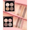 Quad Eyeshadow Palette Makeup,Champagne Rose Pink Dark Brown Bronze Gold Naked Eyeshadow Pallet Matte to Shimmer,High Pigmented Waterproof Long Lasting Creamy Eye Shadow Powder Built-In Mirror,0.31 Oz