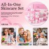 Cherry Blossom Skin Care Kit - Skincare for Girls 10-12 - Hydrating Travel Essentials - Travel Kit with Travel Face Wash, Essence, Toner,Cream & Eye-cream - Skin Care Sets & Kits Gift Set for Women