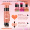 LOKFAR Cream Blush Stick for Cheeks Blush Makeup - 2 in 1 Multi Stick Blush for Cheeks Tint & Eyes & Lips, Cheek Makeup Stick Makeup Blush with Brush, Waterproof Creme Blush (#03 Coral Orange)