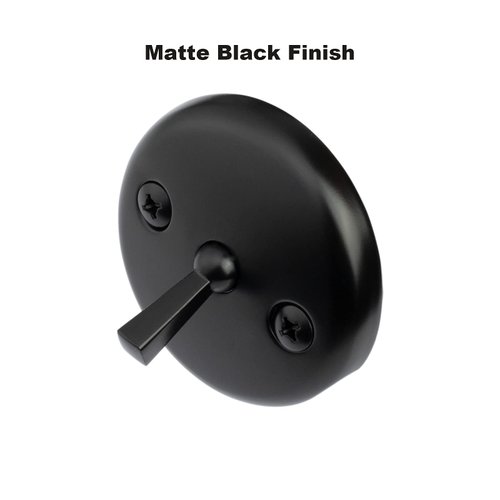 Matte Black Trip Lever Tub Trim Kit Set with Trip Lever Overflow Face Plate, No Putty Gasket,Trip Lever Bathtub Drain with Strainer, Overflow and Matching Screws, No Putty Installation by Artiwell