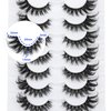 Fox False Lashes Fluffy Lashes Cat Eye Lashes that Look Like Extensions Natural Look Faux Mink Lashes Wispy Lash7 Pairs Multipack by Focipeysa