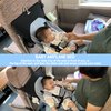 Baby Airplane Bed, Baby Travel Essentials for Flying, Toddler Airplane Seat Extender Must Haves, Plane Portable High Chair Harness Seat for Infant (Gray)