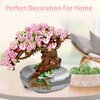 Building Blocks for Adults- Cherry Blossom Tree Building Toys, Bonsai Botanical Collection Toy Building Sets, Plants and Flowers DIY Home Decoration, Gifts for Women Kids (Not Compatible with Lego)