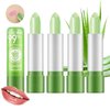 XMXueMei 4PCS Aloe Vera Lipstick,Color Changing Lipstick,Moisturizing Magic PH Jelly Lipstick Set for Women,Tinted Lip Balm Long Lasting Waterproof Color Change Lip Gloss Makeup