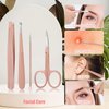 Manicure Set-Stainless Steel Nail Care Set-12 in 1 Professional Ingrown Toenail Clipper Grooming Tool-Pedicure Kit & Toe Nail Cutter-Thick Nail Scissors Toiletries with Cuticle Trimmer (Rose Gold)