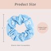 Mirlern 8-Piece Velvet Satin Scrunchies for Women Girls, Cute Hair Ties for Women’s Long Thick Thin Hair No Damage Bulk Hair Rubber Bands Accessories (Blue Theme)