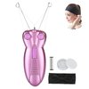 WAYCOM Ladies Facial Hair Remover Electric Women's Beauty Epilator Facial Threading Hair Removal Shaver Face Massager Pull Faces Delicate Device Depilation -Birthday Gift,Mother's Day Gift(Purple)