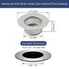 CNSZNAT Bathtub Drain Cover, Bathroom Sink Strainer, Drain Hair Catcher for Bathtub Laundry Utility Sink, Fit Hole Size from 1.55" to 1.8" and Depth Than 1" (3-Pack)