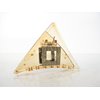 Generic Clear transparent triangle bronze design hair claw clip for medium fine hair (Color: Gold design), 1 Count (Pack of 1)