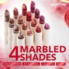 Blossom Marble Shimmer Lip Balm Moisturizing Lipstick with Shea Butter, Jojoba, Olive Oil, 0.12oz/3.5g, Luscious