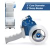 Packing Tape Dispenser Gun, Pacific Mailer 2 Inch Tape Gun Dispenser with 2 Inch Carton Packing Tape, Lightweight Industrial Side Loading Tape Dispenser - Blue