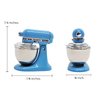 ChangThai Design Tiny 1¼" High Blue Bread Dough Mixer Kneader Machine Movable Figurine Steel and Resin Miniature Decoration Accessories Replica Decorative Collectible Figurines Home Décor Gifts
