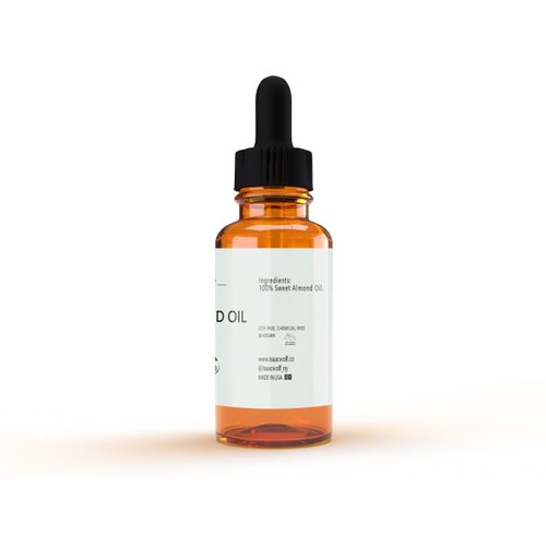 ISAAC WOLF Organic Sweet Almond Oil for Face, Hair & Body 100% Natural Multiple Use (2 FL Oz)