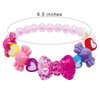 SIELEVIN 9 PCS Cute Kids Bracelets for Girls Pink LOVE Beaded Bracelets Little Girls Costume Jewelry Princess Party Favors Pretend Play Birthday Easter Christmas Valentines Toddler Jewelry