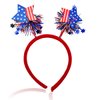 Doneace 4th of July Hairband - Two Stars Design with Colorful Tassels, Premium Felt Fabric and Plastic, Wide Application for Patriotic Day Parties, Holiday Parties, and Costume Cosplay Parties, 1PCS