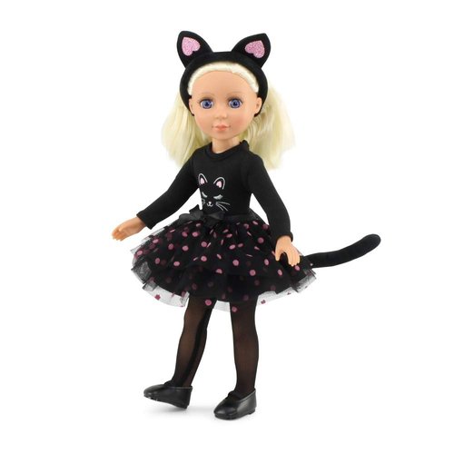 Emily Rose 14 Inch Doll Clothes | New Improved! | 5 Piece Black Cat 14-inch Doll Halloween Costume Outfit Gift Set, Includes Cat Ears, Tights and Shoes | Fits Most 14" Hard-Bodied Dolls