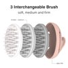 Lisaavo Scalp Exfoliator Brush 3-n-1 Scalp Massager Shampoo Brush with Three Bristles-Soft, Medium and Hard,Pink