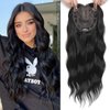 gulagula Hair Toppers for Women 20" Wavy Hair Topper 7"x7" Base Hair Toppers for Women with Thinning Hair Synthetic Hair Pieces Wavy Clip in Hair Extensions
