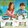 SMILESSKIDDO Dino Pull Back Cars - 6 Packs Dinosaur Cars, Finger Scooter, Mini T-Rex & Triceratops Toys, Stocking Stuffers for Kids Boys & Girls Age 3 4 5 6