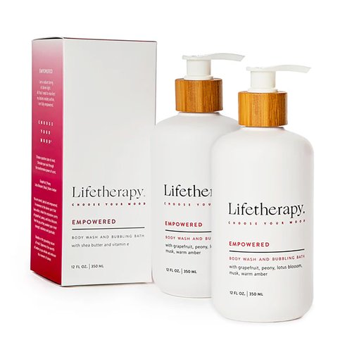 Lifetherapy Empowered, Made For All Skin Types, Nourishing, 12 Ounce, Multiuse Liquid Soap, Body Wash, Bubble Bath, Pack of 2