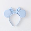 KARETT Pearl Mouse Ears Bow Headbands, Sparkle Minnie Ears Headband Glitter Hair Band for Party Princess Decoration Cosplay Costume Sky Blue
