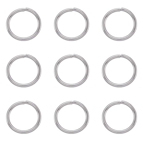 Craftdady 1000Pcs Stainless Steel Open Jump Rings 12mm Round 1.2mm Thick Connector Rings for Jewelry Making