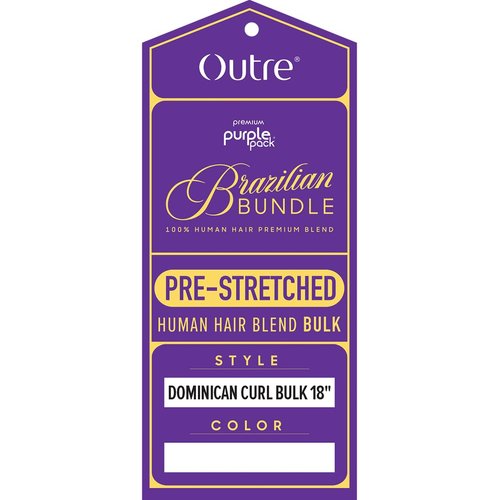 Outre Purple Pack Brazilian - Prestretched Dominican Curl Bulk 18" (DR30)