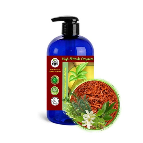 16oz (480ml) Exquisite Sandalwood™ Body Massage Oil for Men or Women - Masculine Tones- All-Natural Organic, No Artificial Fragrance, Very Relaxing, Moisturizing