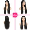 28 Inch 13x4 Lace Front Wigs Human Hair Pre Plucked 180 Density Transparent HD Straight Lace Front Wigs Human Hair for Women with Baby Hair Glueless Wigs Human Hair Pre Plucked Natural Color