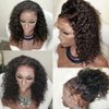 zikria Curly Human Hair Lace Frontal Wigs 13X4 Transparent Lace Front Wigs Human Hair 150% Density Brazilian Virgin Hair Pre Plucked with Baby Hair 20 Inch Free Part