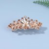 Yheakne Crystal Wedding Hair Clip Barrette Gold Rhinestone Hair Barrette Bling Bridal Headpieces Decorative Head Clip Headwear Crystal Hair Clip Bride Hair Accessories for Women and Girls (Champagne)
