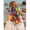 GORTIN Boho Feather Headband Gypsy Headpiece Headdress Bohemian Hippie Headbands Indian Festival Hair Band Adjust Long Feather Hair Accessories for Women and Girls (Colorful)