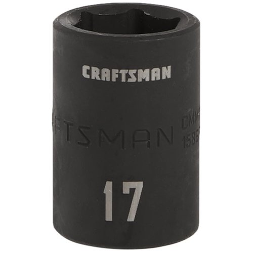CRAFTSMAN Shallow Impact Socket, Metric, 1/2-Inch Drive, 17mm (CMMT15865)