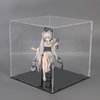 A+ DESIGN Clear Acrylic Display Case Assemble Collectibles Box Alternative Glass Case for Display Action Figures Home Storage & Organizing Toys (3x3x3 inch; 7.5x7.5x7.5 cm)