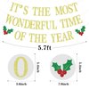 It's the Most Wonderful Time of the Year Banner, Merry Birthday, Happy New Year, Winter Christmas Birthday Party Decorations