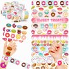 48 Donut 24PCS Donut Temporary Tattoos Sticker 24PCS Slap Bracelets Perfect for Themed Birthday Party Favors Baby Showers or Classroom Rewards Ideal Decor and Gifts for Girls and Boys
