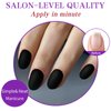 Lifextol 120pc Matte Black Almond Press on Nails Short Oval Fake Nails Press ons with Glue&Sticky Tab, 12 Sizes Acrylic Nails Press on Nails Almond Black Nails Glue on Nail Tips Artificial Fingernail