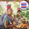 Lesnala 48 Pcs 4th of July Patriotic silicone wristband Independence day party supplies American flag red white and blue bracelets for Party Holiday Decorations Accessories Gift Patriotic party favors