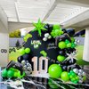 Video game Balloon garland kit 135pcs Green and Black Silver Controller balloon arch Gamer night Decorations For boy birthday gaming on party supplies