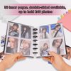 Kpop Photocard Binder with 30Pcs Inner Pages 3 Inch Photocard Holder Book Sleeves A5 Idol Card DIY Collector 2×3 Polaroid Photo Album, Black