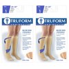 Truform 20-30 mmHg Compression Stockings for Men and Women, Knee High Length, Closed Toe, White, Small, 2 Count