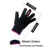 AFT90 2 Heat Resistant Glove for Hair Styling, Curling Iron, Flat Iron and Curling Wand, Black, Pink Edge