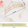 GAFATORY Birthday Sash Gold It's My Birthday Sash and Crown Birthday Girl Sash Birthday Crown Gift Party Decorations for Women Girls