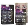 FQNing White False Eyelashes Upper and Lower Lashes Set for Party, Cosplay, Masquerade (Comic white)